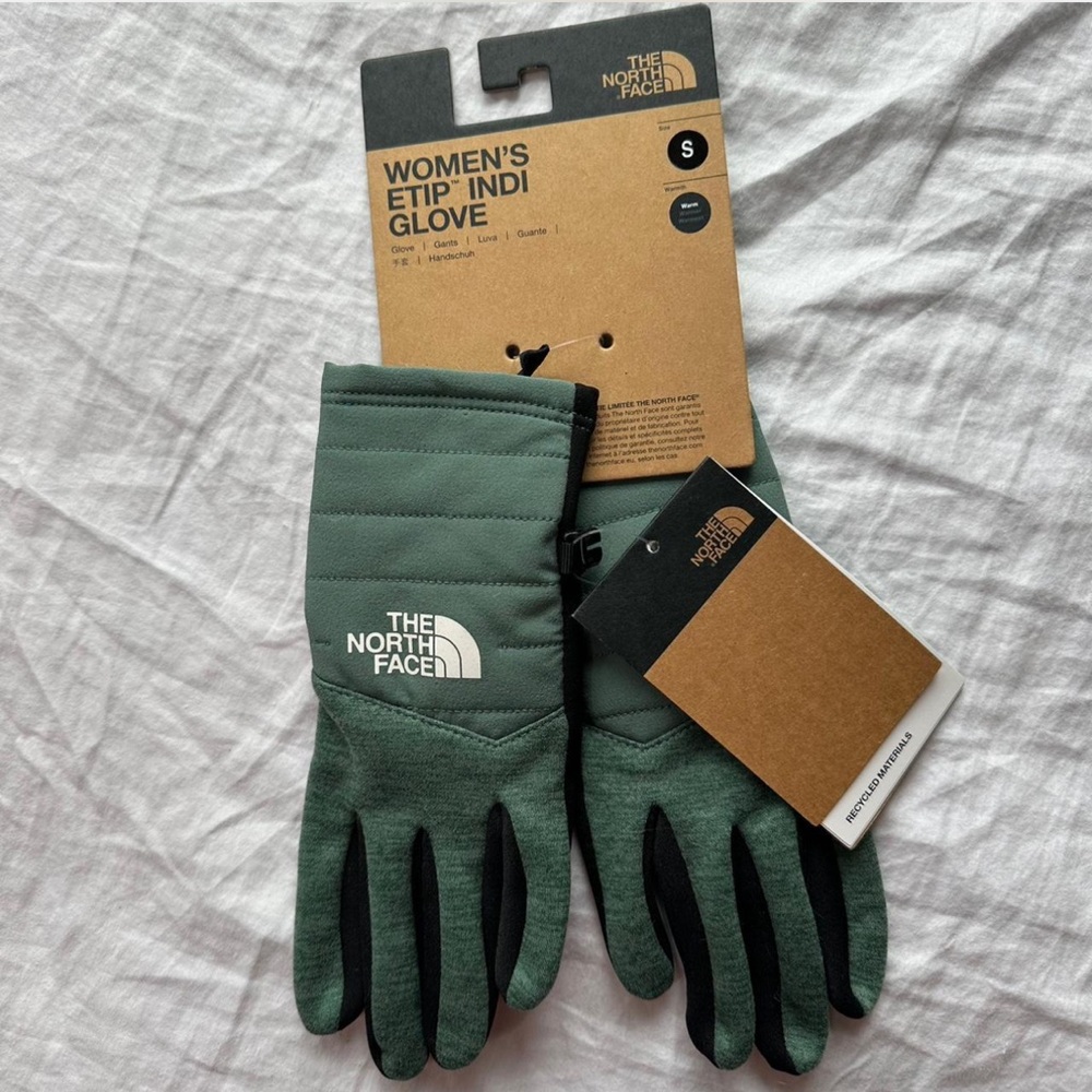 The North Face Women's Etip Indi Gloves - Olive Green & Black